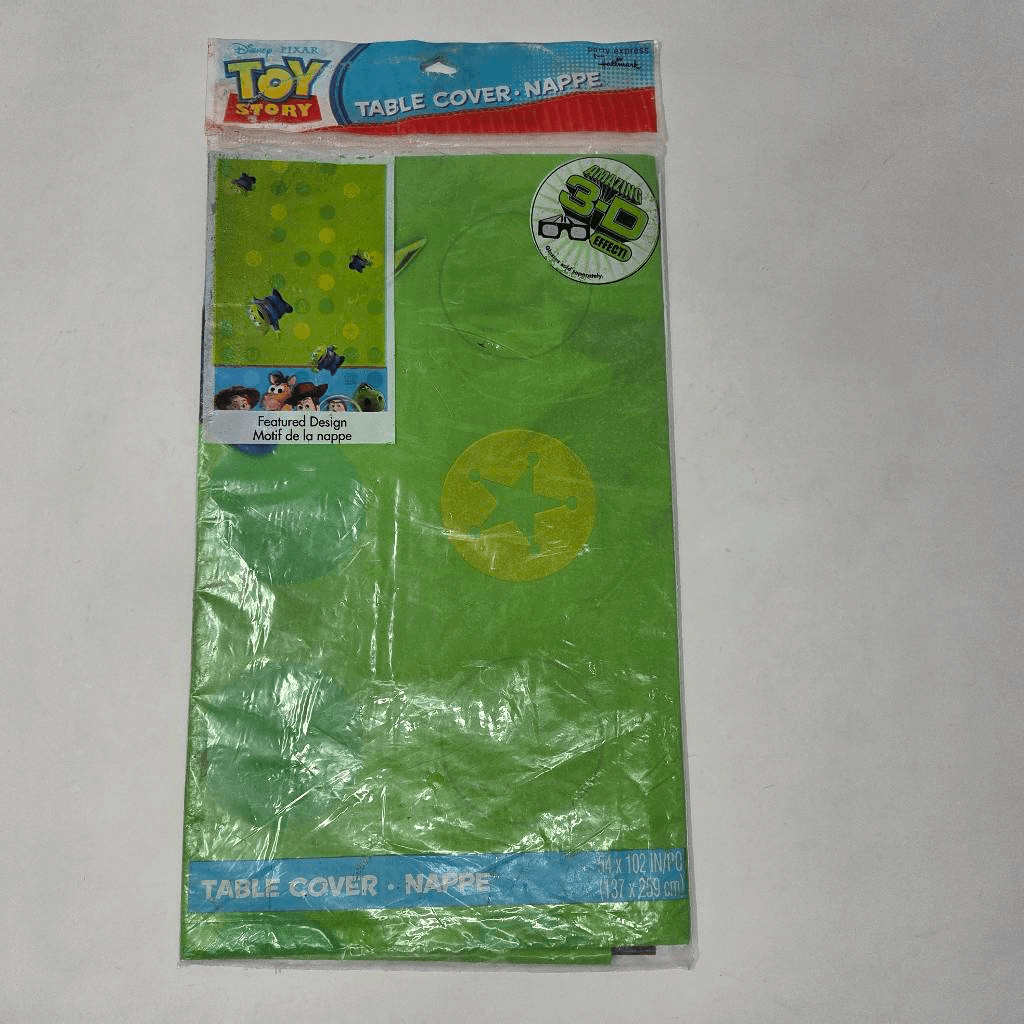 DISNEY PIXAR TOY STORY PLASTIC TABLE COVER 54″ X 102″ HALLMARK BIRTHDAY PARTY