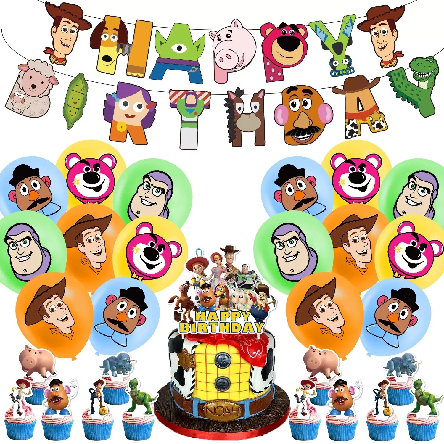 HOT Toy Story Theme Birthday Party Supplies Set for Kids Party Decorate US Stock