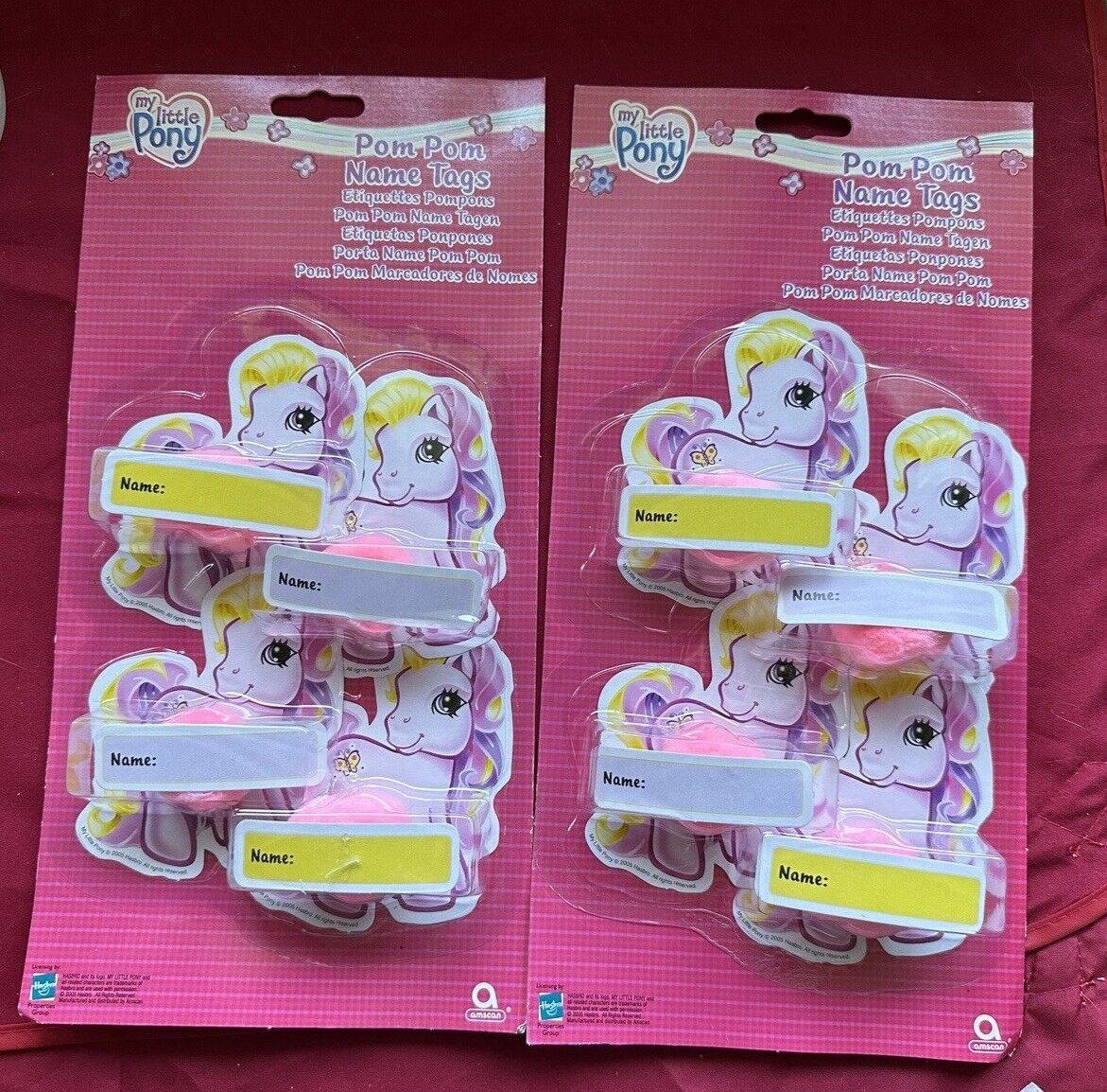 My Little Pony G3 Party Name Tag Pom Poms