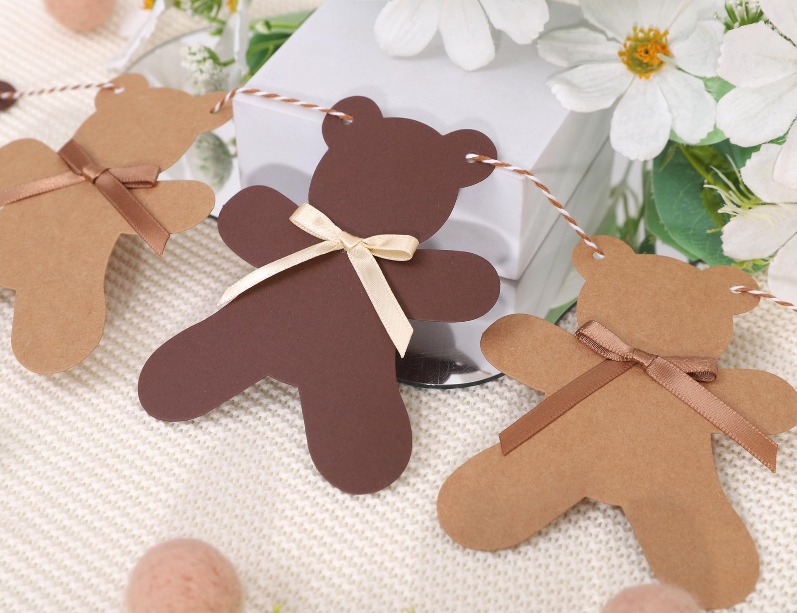 We Can Bearly Wait Teddy Bear Garland -Teddy Bear or Gender Reveal Banner, We…