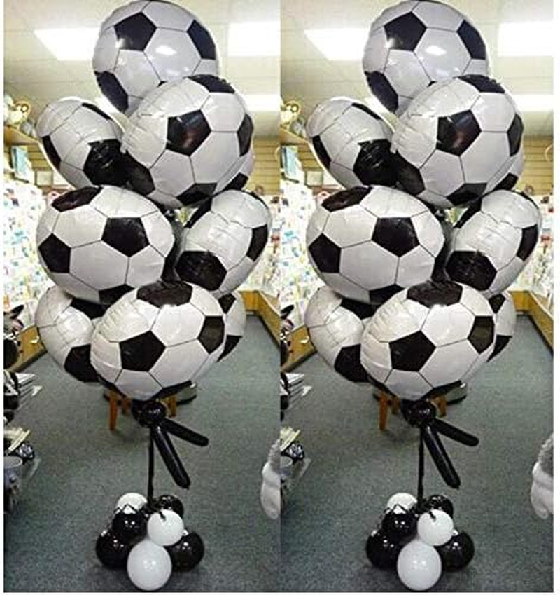 10pcs Soccer Balloons – 18 Inch Mylar Soccer Balloons for World Cup Party Decora