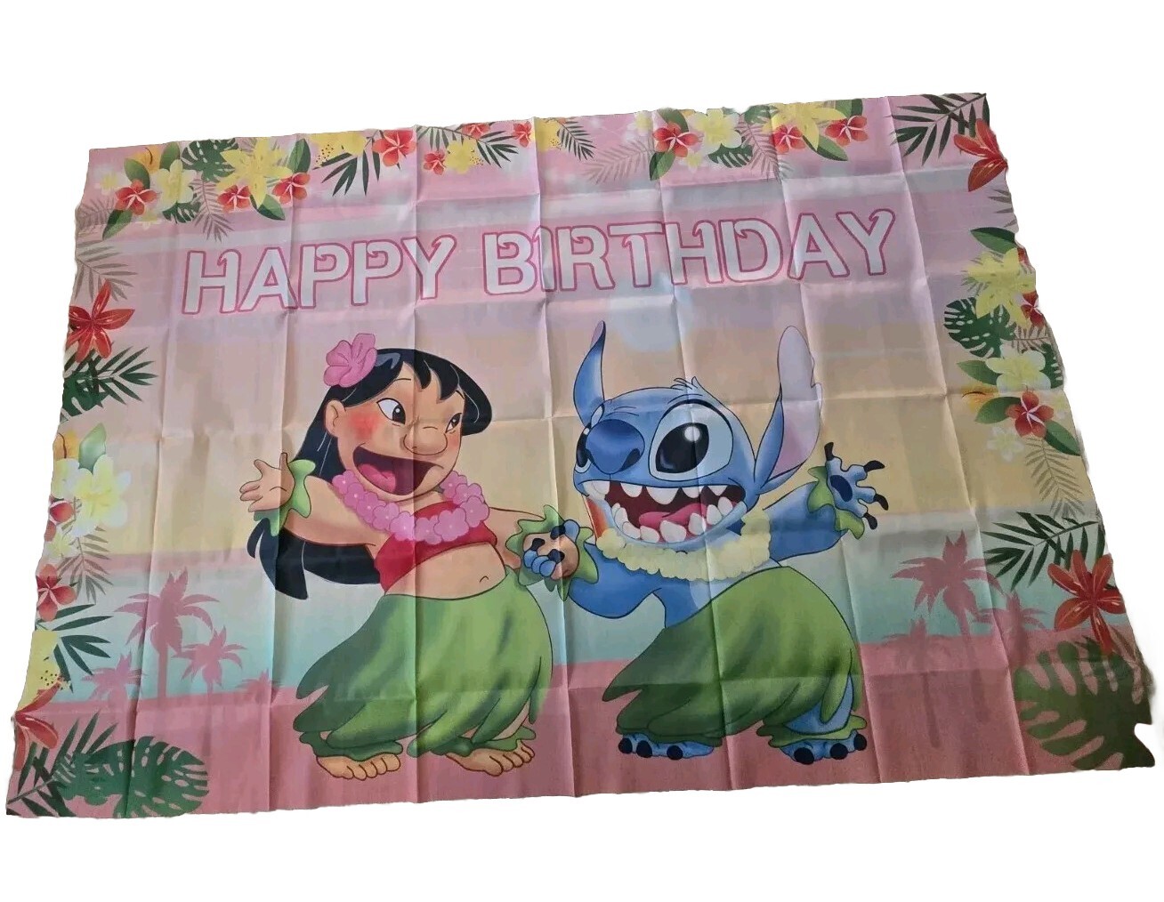 Lilo And Stitch Character Happy Birthday Party Pack/3×5FT. Banner