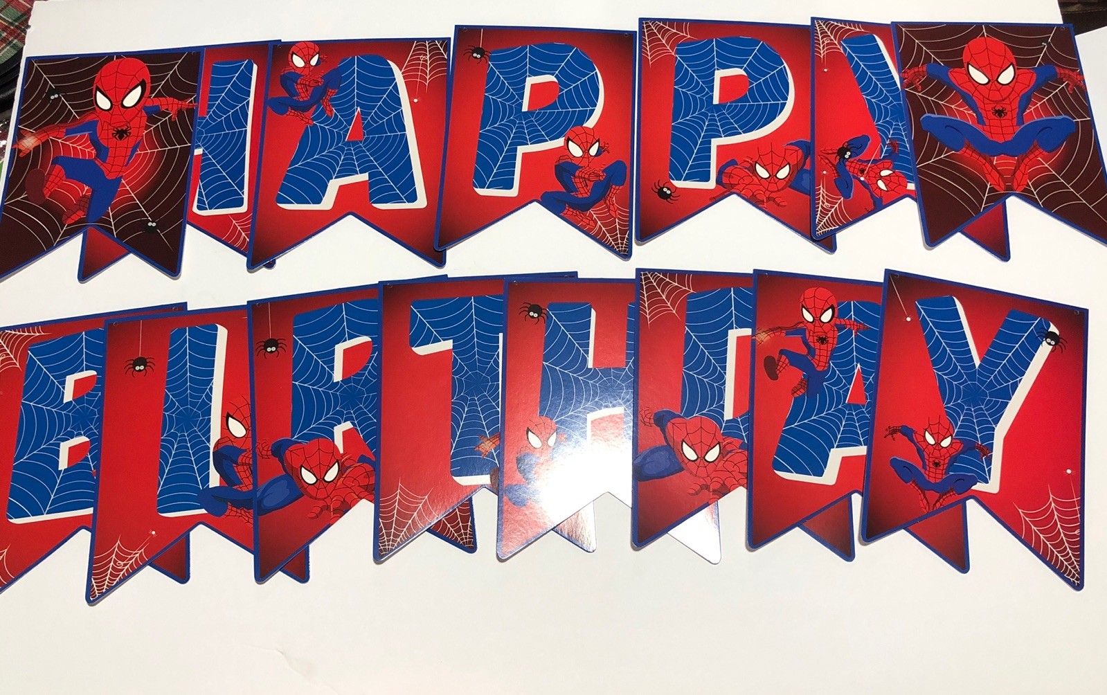 Spiderman And Super Heroes Birthday Banner + Table Toppers
