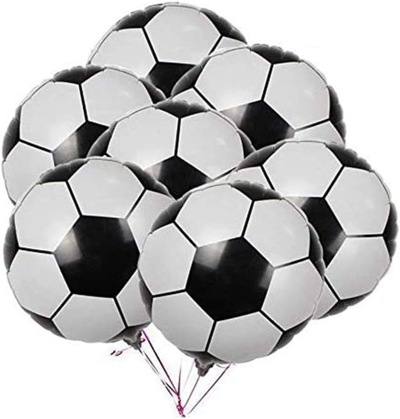 10pcs Soccer Balloons – 18 Inch Mylar Soccer Balloons for World Cup Party Decora