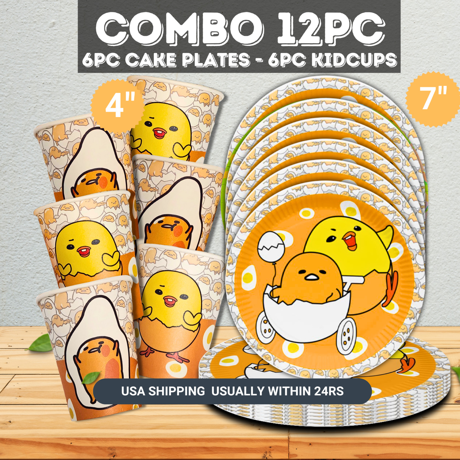 Gudetama Gift Box Party Supplies happy birthday centerpiece decoration plate