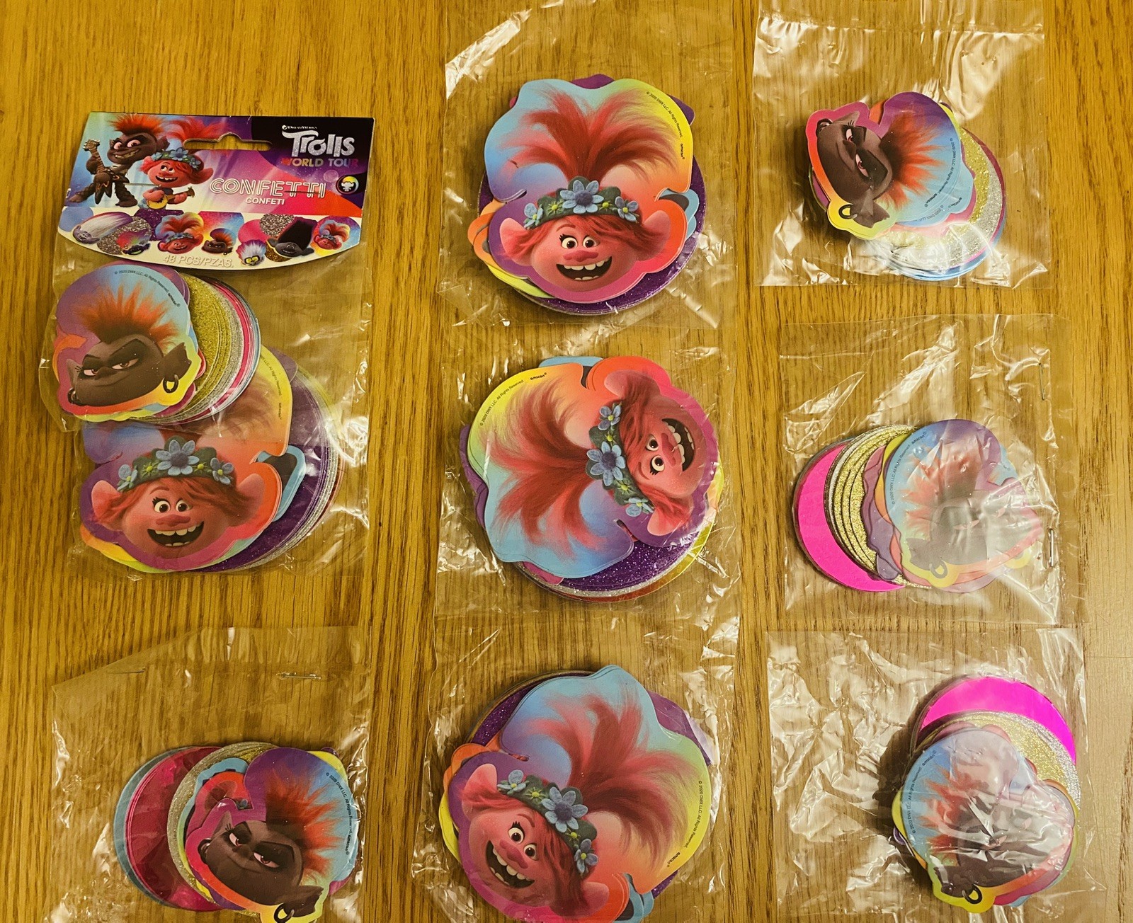 Dreamworks Trolls World Tour Birthday Party Confetti Extra Large Pieces Lot
