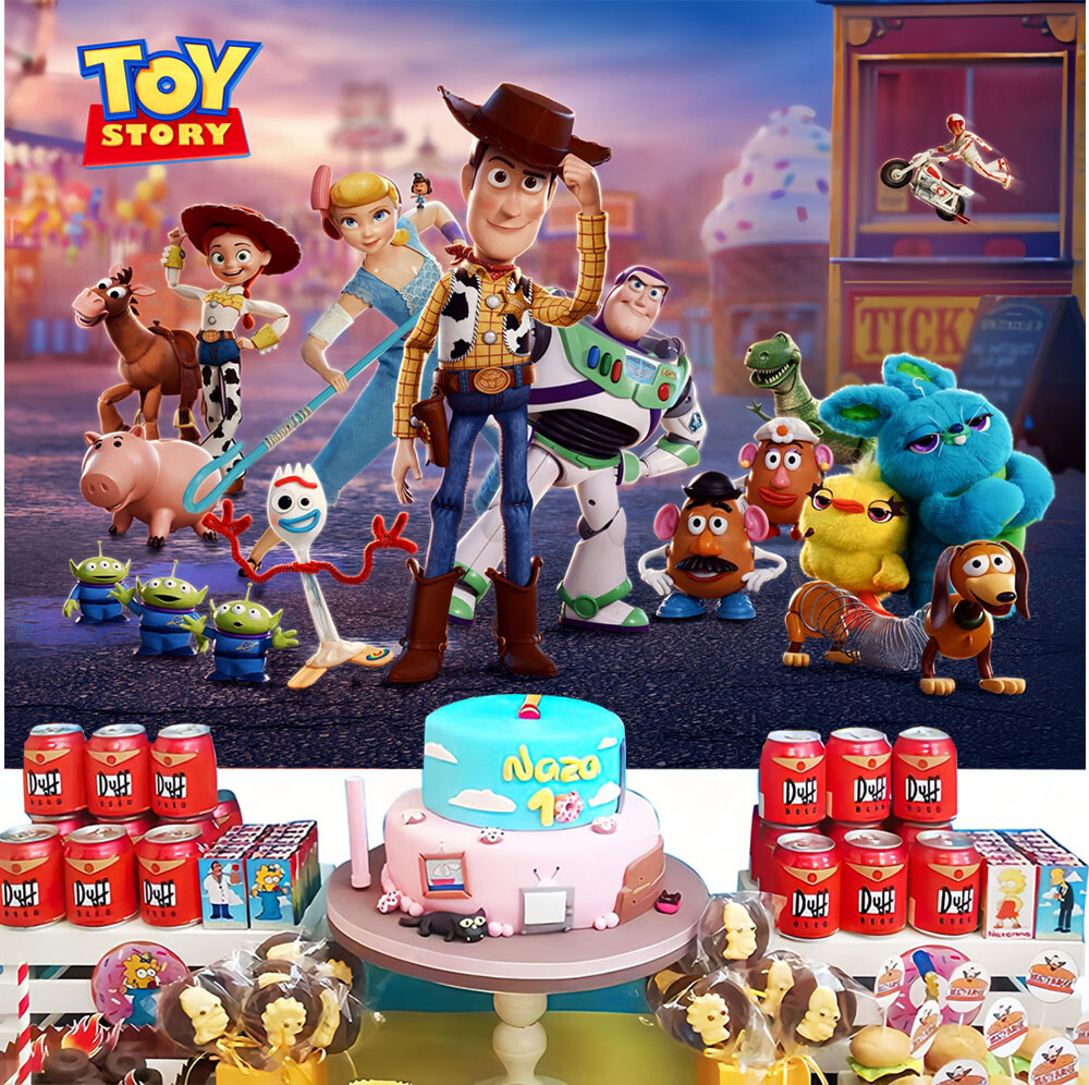 Toy Story Party Supplies Birthday Decor Backdrop Banner Birthday Gift for Kids