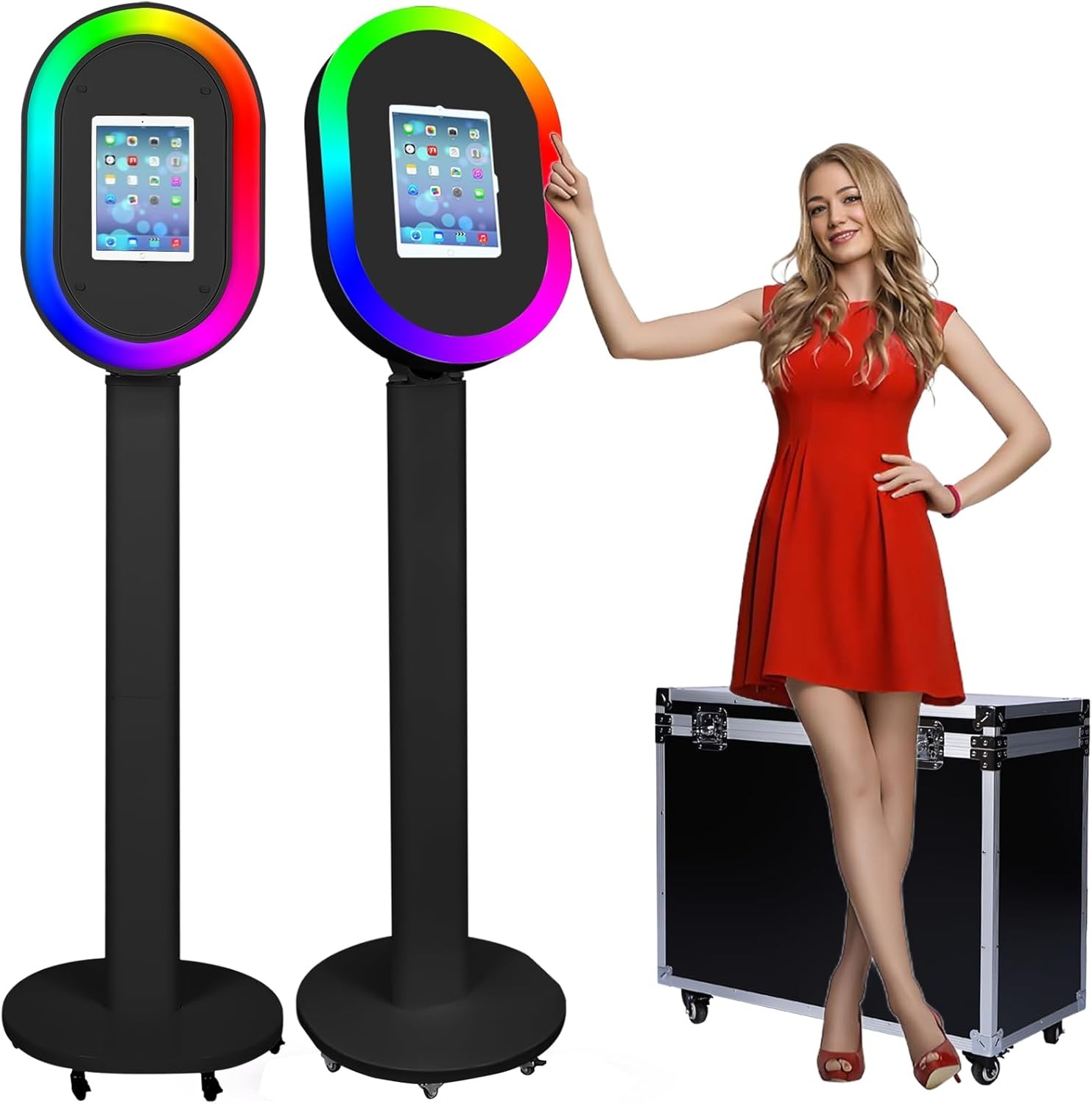 Portable Photo Booth Stand Selfie Photobooth Machine Party Wedding Event Rental