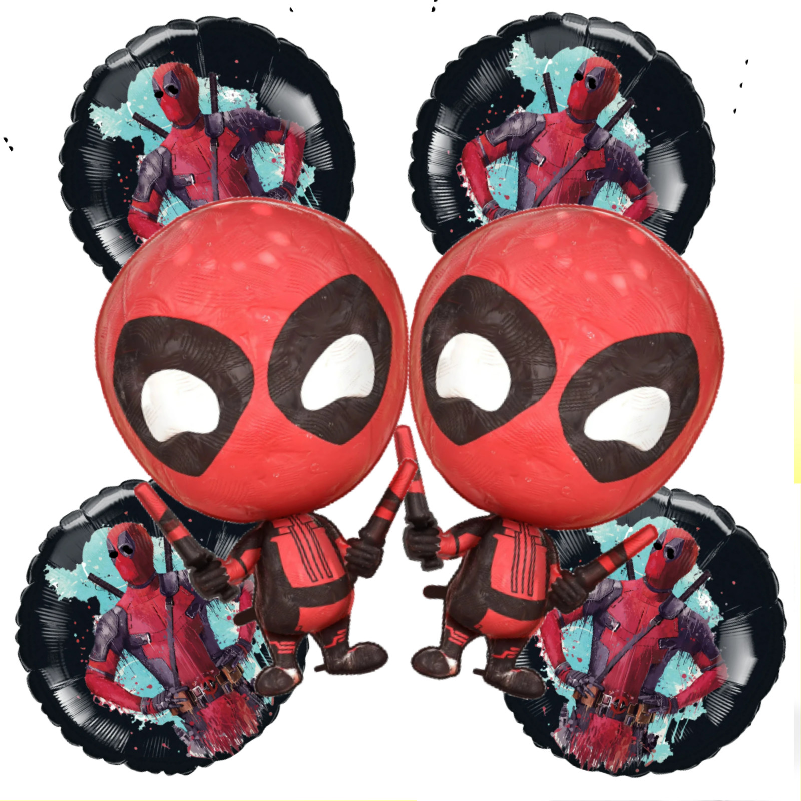 6 deadpool foil balloon party happy birthday supplies decoration theme xmen