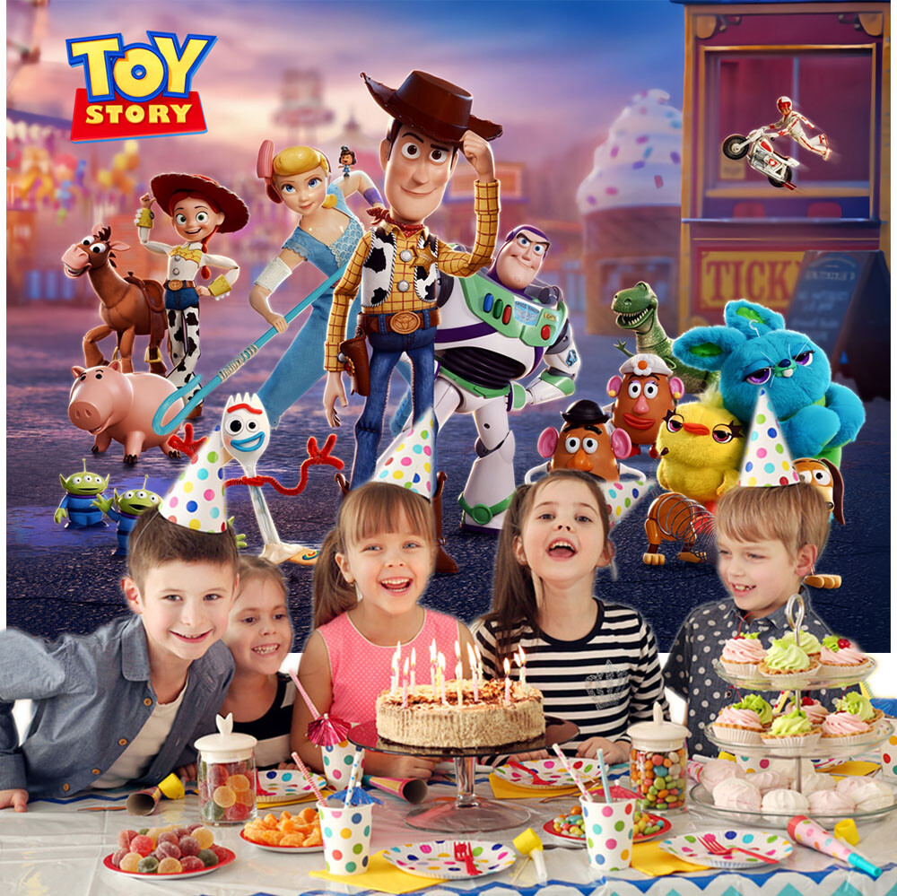 Toy Story Party Supplies Birthday Decor Backdrop Banner Birthday Gift for Kids