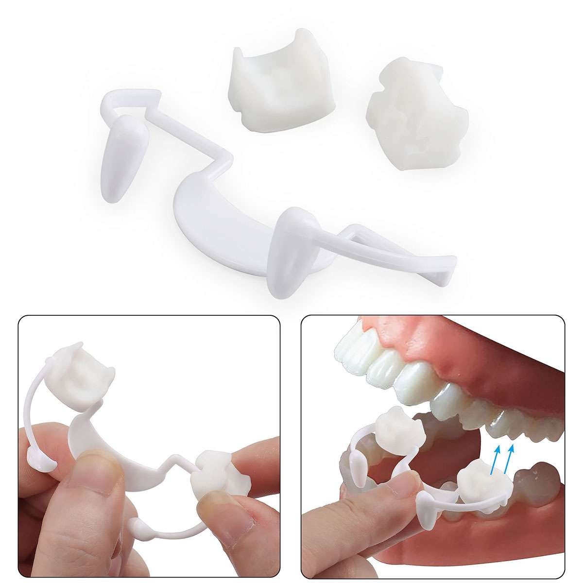 Halloween Scary Fangs Retractable Teeth for Party Cosplay Vampire Zombie Costume