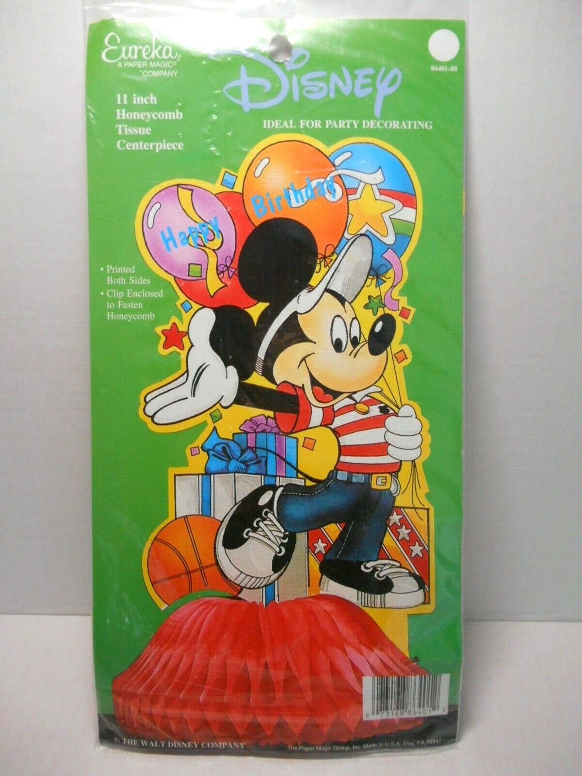 Eureka 11″ MICKEY MOUSE Honeycomb Birthday Centerpiece Decoration Walt DISNEY