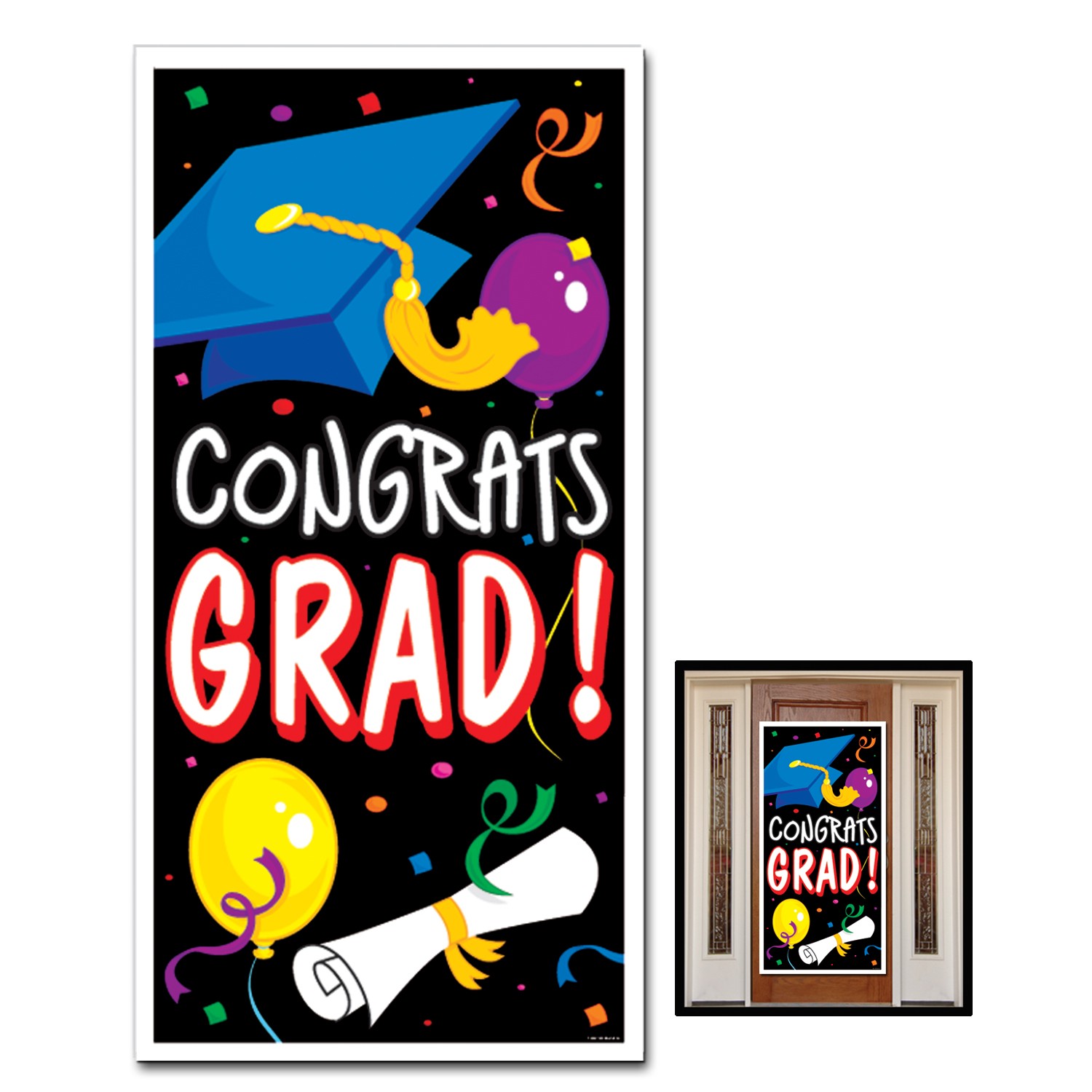4 piece Graduation Celebration Plastic Party Sign Room Decorations