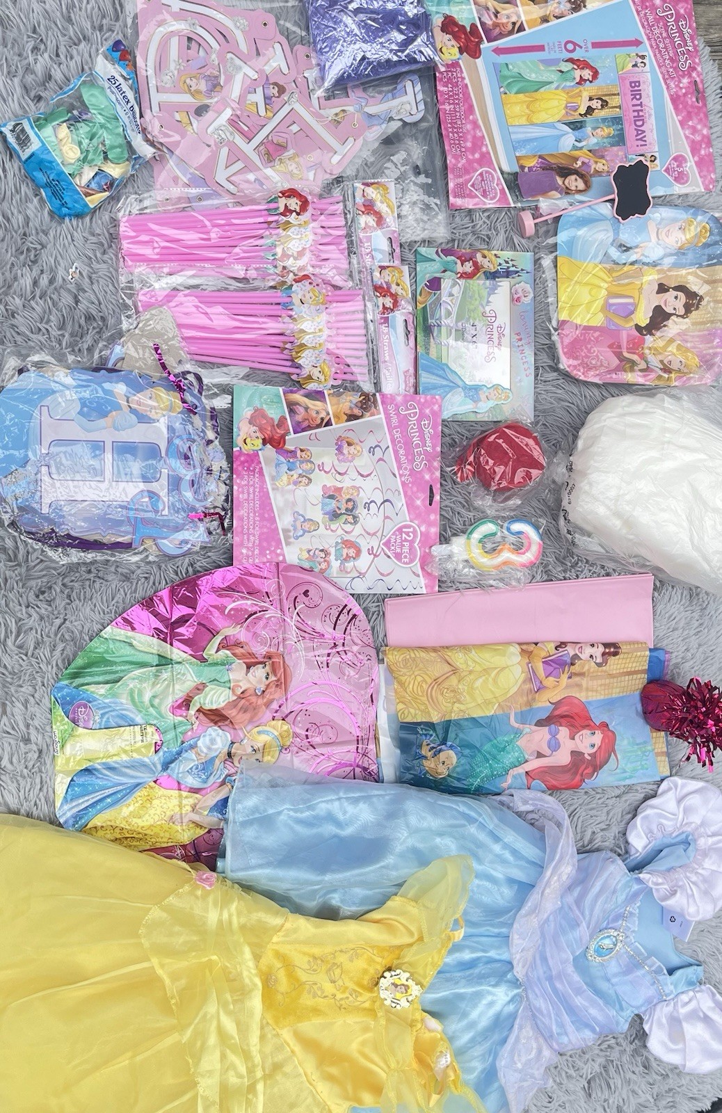 Disney Princess Party Decorations Belle Ariel Aurora Rapunzel Cinderella