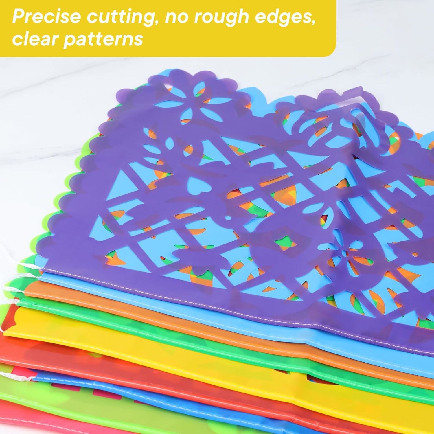 12Packs 216Ft Mexican Party Banners Large Plastic Papel Picado Banner 9 Pattern