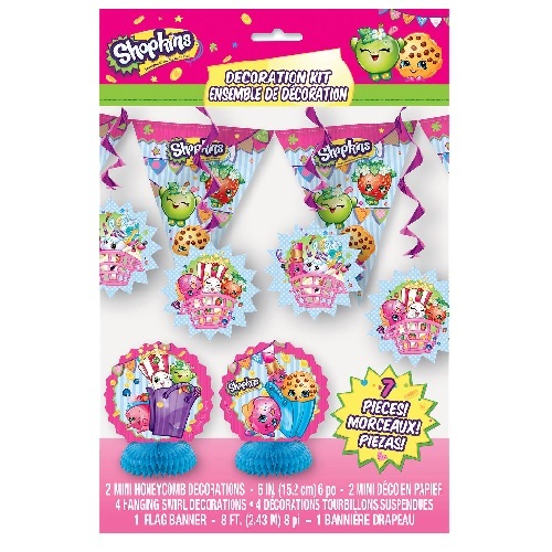 Shopkins Decoration Kit 7 Piece Birthday Decorating Party Supplies